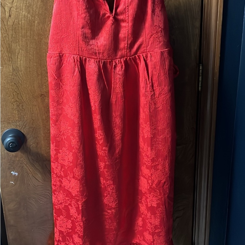 Lulus Red Floral Women's dress